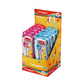 KEYROAD Körző ceruzás/betétes, fém JellyBean vegyes színek KEYROAD_38433 small