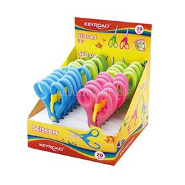 KEYROAD Olló 13 cm tompa fejű 20 db/display For Kids vegyes színek KEYROAD_38437 small