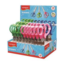 KEYROAD Olló 13 cm tompa fejű 20 db/display Soft Grip vegyes színek KEYROAD_38438 small