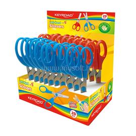 KEYROAD Olló balkezes 13 cm tompa fejű 20 db/display Left-handed vegyes színek KEYROAD_43636 small