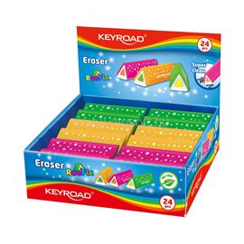 KEYROAD Radír, PVC mentes 24 db/display Roo Fix vegyes színek KEYROAD_38453 small
