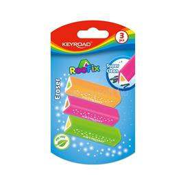 KEYROAD Radír, PVC mentes 3 db/bliszter Keyroad Roo Fix vegyes színek KEYROAD_38468 small