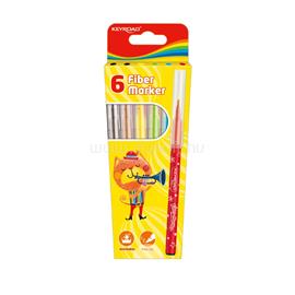 KEYROAD Rostirón, filctoll készlet 2 mm 6 db/bliszter Keyroad vegyes színek KEYROAD_38483 small