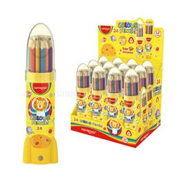 KEYROAD Színes ceruza készlet háromszögletű, rakéta palackban 24 klf. szín KEYROAD_38498 small