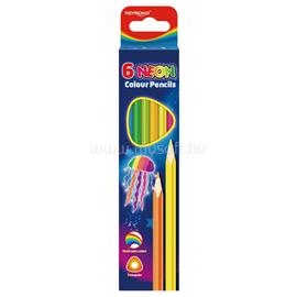 KEYROAD Színes ceruza készlet háromszögletű Neon 6 klf. neon szín KEYROAD_38493 small