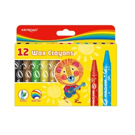 KEYROAD Zsírkréta készlet 14x100mm 12 db/bliszter Wax Crayon vegyes színek KEYROAD_38553 small
