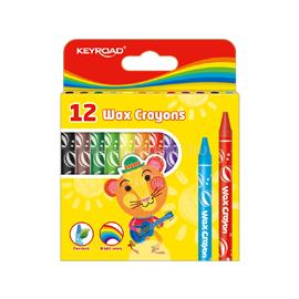 KEYROAD Zsírkréta készlet 8x90mm 12 db/bliszter Keyroad Wax Crayon vegyes színek KEYROAD_38554 small