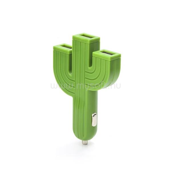KIKKERLAND US132-EU 3 USB-s kaktusz alakú autós töltő