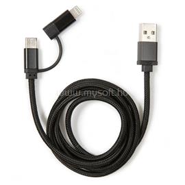 KIKKERLAND US237-BK fonott USB-C Lightning kábel (fekete) KIKKERLAND_US237-BK small