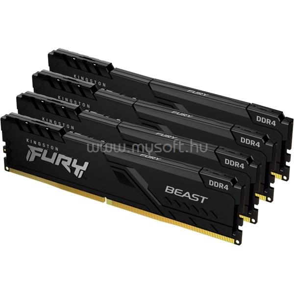 KINGSTON DIMM memória 4X32GB DDR4 3600MHz CL18 FURY BEAST BLACK