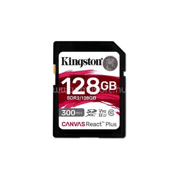 KINGSTON 128GB SD Canvas React Plus (SDXC Class 10 UHS-II U3) (SDR2/128GB) memóriakártya