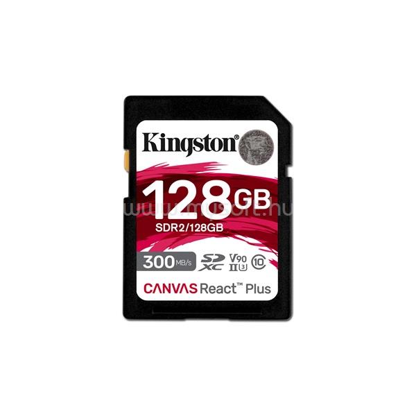 KINGSTON Canvas React Plus SDXC 128GB Class 10 UHS-II U3 V90 memóriakártya