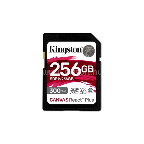 KINGSTON SDXC 256GB Canvas React Plus Class 10 UHS-II U3 memóriakártya