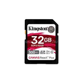 KINGSTON Canvas React Plus SDHC 32GB Class 10  UHS-II U3 V90 memóriakártya SDR2/32GB small