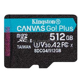 KINGSTON Canvas Go Plus Gen4 microSDXC 512GB Class 10 UHS-I U3 V30 A2 memóriakártya SDCG4/512GBSP small
