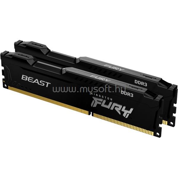 KINGSTON DIMM memória 2X4GB DDR3 1600MHz CL10 FURY BEAST BLACK