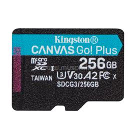 KINGSTON Canvas Go! Plus MicroSDXC 256GB, Class10, UHS-I U3 V30, A2 memóriakártya SDCG3/256GBSP small