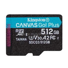 KINGSTON Canvas Go! Plus MicroSDXC 512GB, Class10, UHS-I U3 V30, A2 memóriakártya SDCG3/512GBSP small