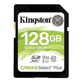 KINGSTON Canvas Select Plus SDXC 128GB Class 10, UHS-I U3 V30 memóriakártya SDS2/128GB small