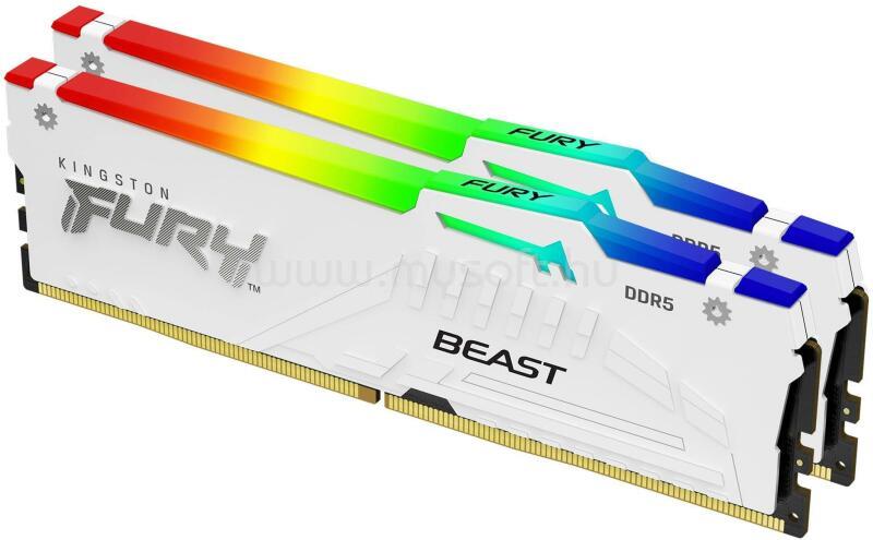 KINGSTON DIMM memória 2X16GB  DDR5 6000MHz CL30 FURY Beast White RGB EXPO