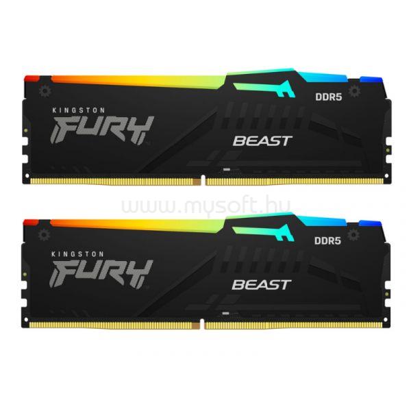KINGSTON DIMM memória 2X16GB DDR5 5200MHz CL40 FURY Beast RGB