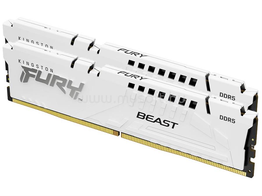 KINGSTON DIMM memória 2X16GB DDR5 5200MHz CL40 FURY Beast White XMP