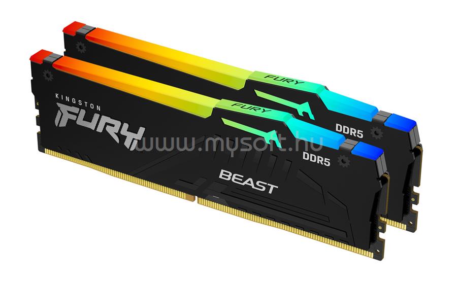 KINGSTON DIMM memória 2X16GB DDR5 6000MHz CL30 FURY Beast RGB XMP