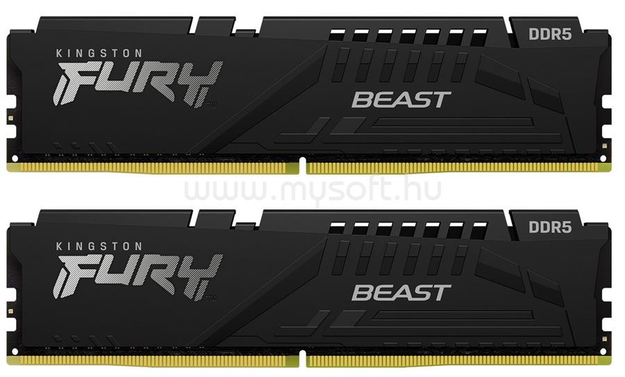 KINGSTON DIMM memória 2X32GB DDR5 6000MHz CL30 FURY Beast Black XMP