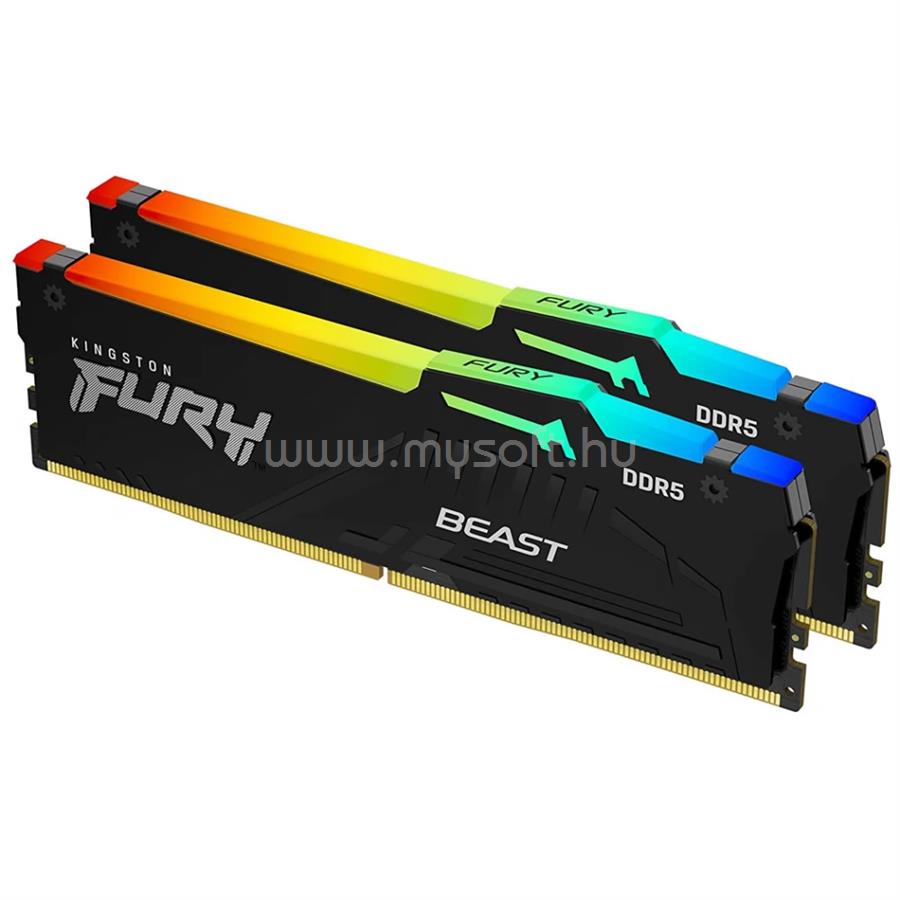 KINGSTON DIMM memória 2X32GB DDR5 6000MHz CL36 FURY Beast RGB EXPO