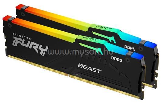 KINGSTON DIMM memória 2X32GB DDR5 6000MHz CL40 FURY Beast RGB XMP