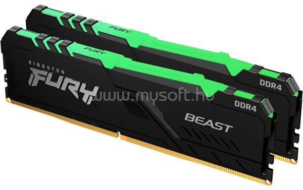 KINGSTON DIMM memória 2X8GB DDR4 2666MHz CL16 FURY BEAST RGB