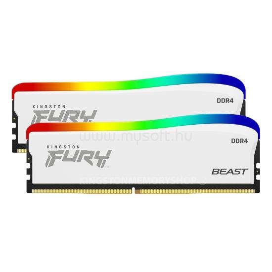 KINGSTON DIMM memória 2X8GB DDR4 3600MHz CL17 FURY Beast White RGB SE
