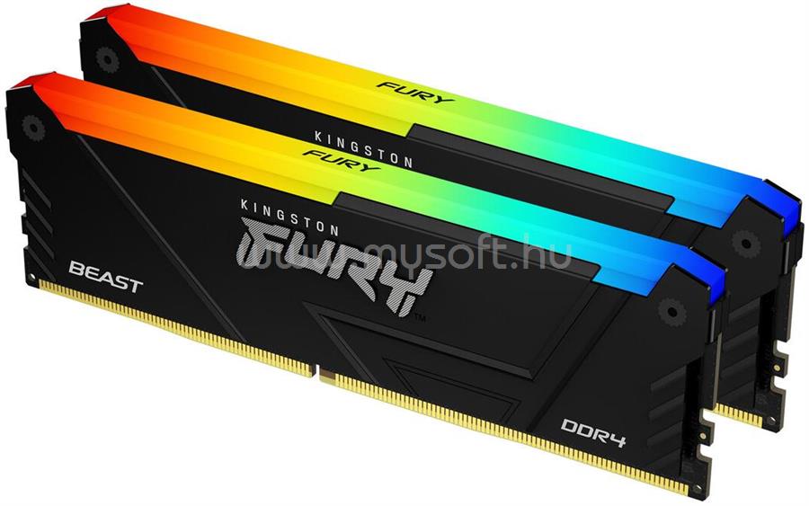 KINGSTON DIMM memória 2X8GB DDR4 3733MHz CL19 FURY BEAST RGB