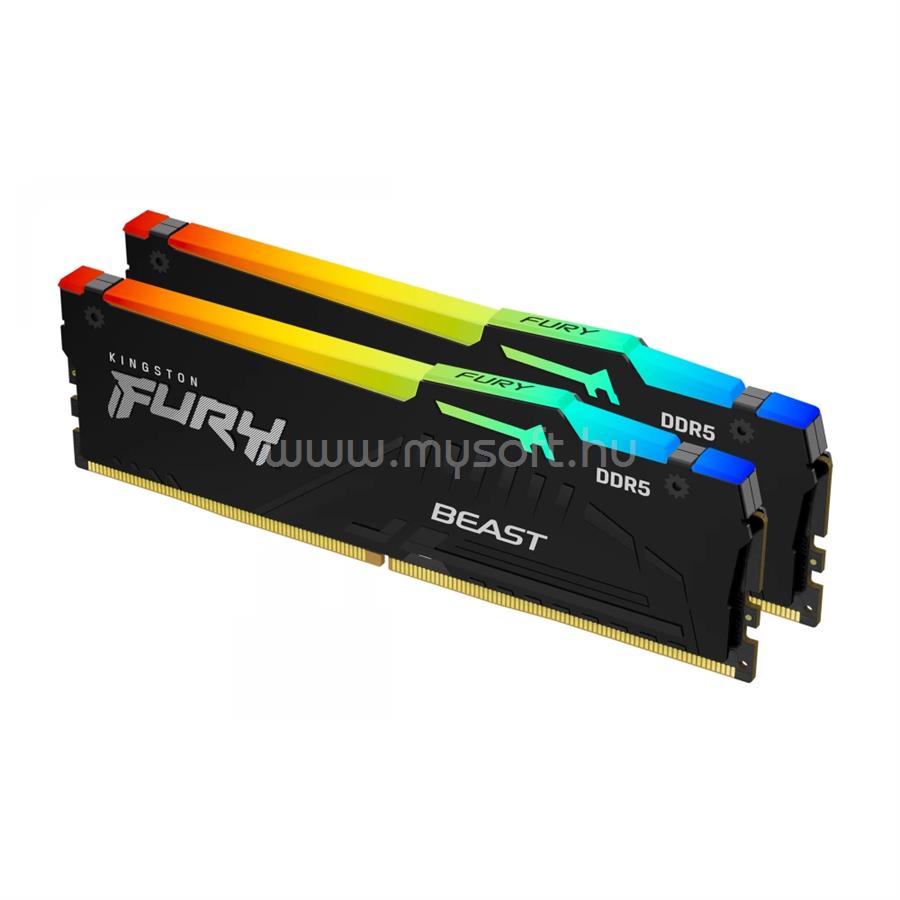 KINGSTON DIMM memória 2X8GB DDR5 6000MHz CL30 FURY Beast RGB XMP