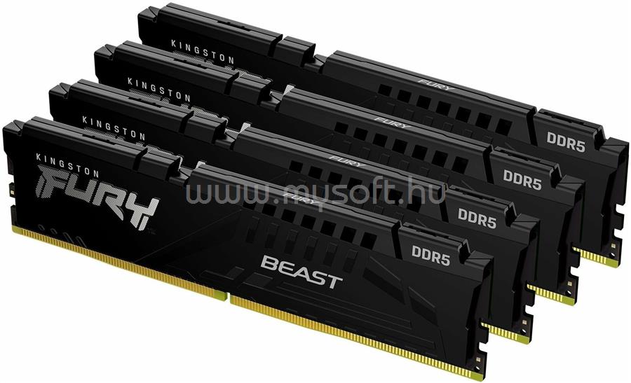 KINGSTON DIMM memória 4X16GB DDR5 6000MHz CL40 FURY BEAST BLACK XMP