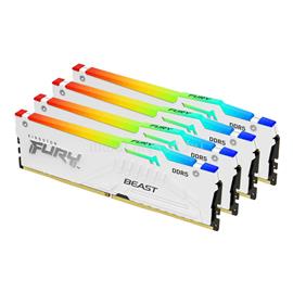 KINGSTON DIMM memória 4X32GB DDR5 5600MHz CL40 FURY BEAST WHITE RGB XMP KF556C40BWAK4-128 small