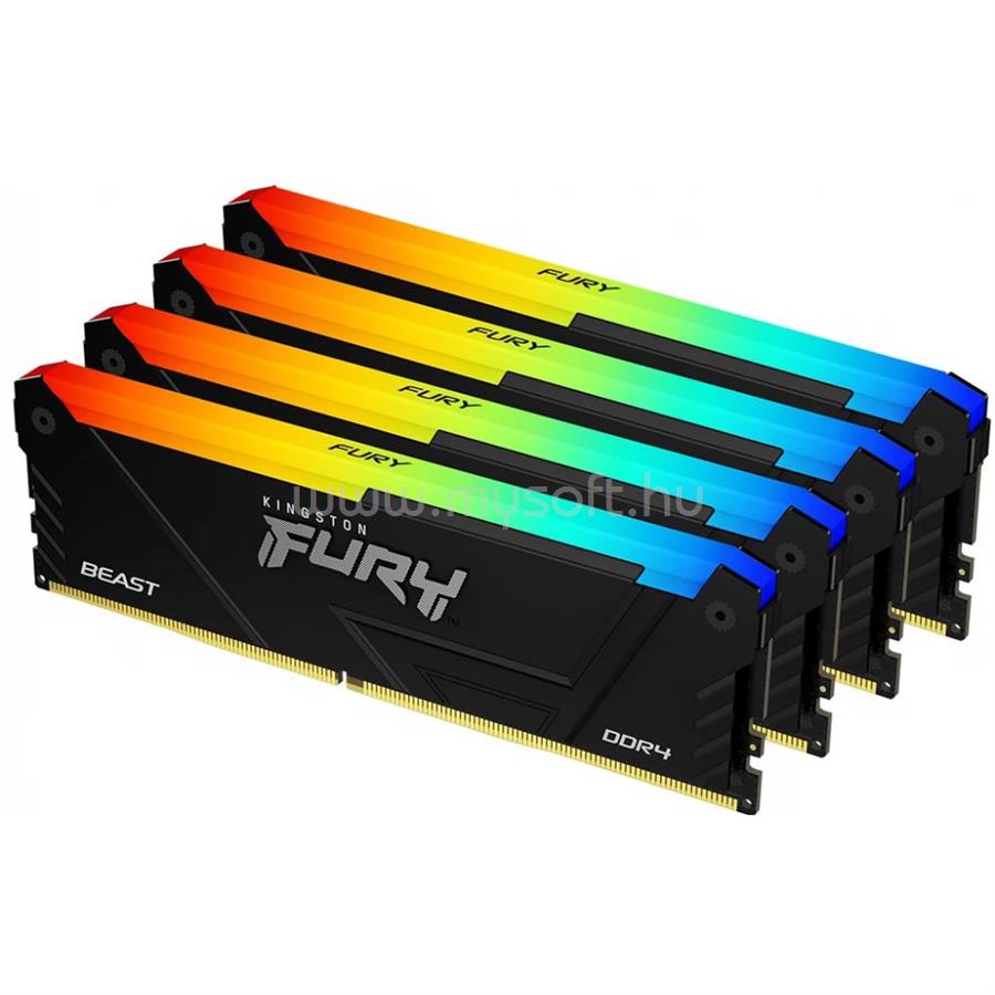 KINGSTON DIMM memória 4X8GB DDR4 3600MHz CL17 FURY BEAST RGB