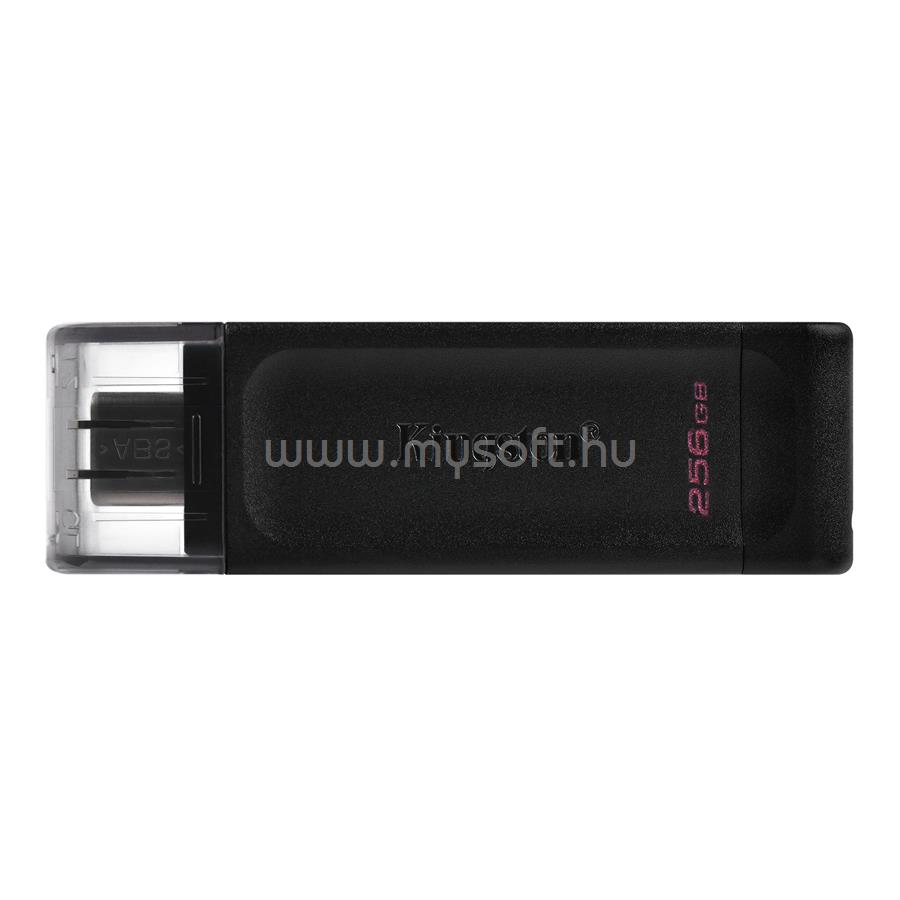 KINGSTON DT 70 USB3.2 Type-C 256GB pendrive (fekete)