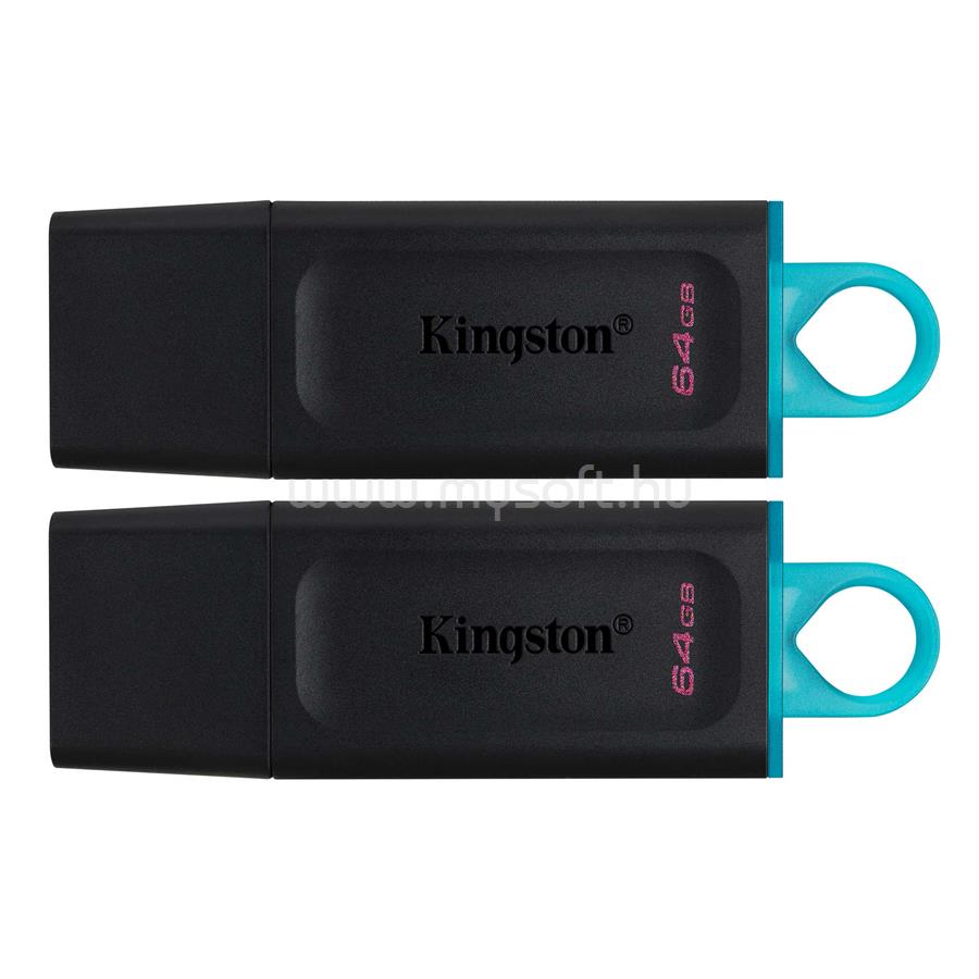 KINGSTON DT Exodia USB 3.2 64GB pendrive 2 pack (fekete-kékeszöld)