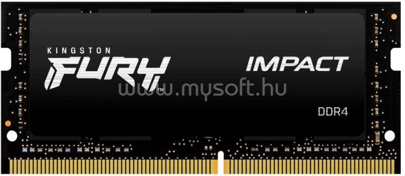 KINGSTON SODIMM memória 16GB DDR4 2666MHz CL15 FURY IMPACT BLACK