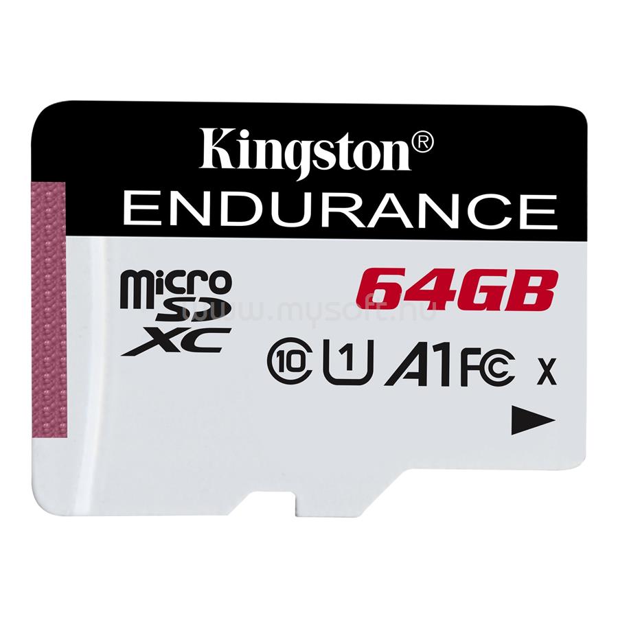 KINGSTON High Endurance MicroSDXC 64GB, Class10, UHS-I U1 A1 memóriakártya