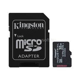 KINGSTON Industrial MicroSDHC 32GB Class 10, UHS-I, U3, V30, A1 memóriakártya + adapter SDCIT2/32GB small