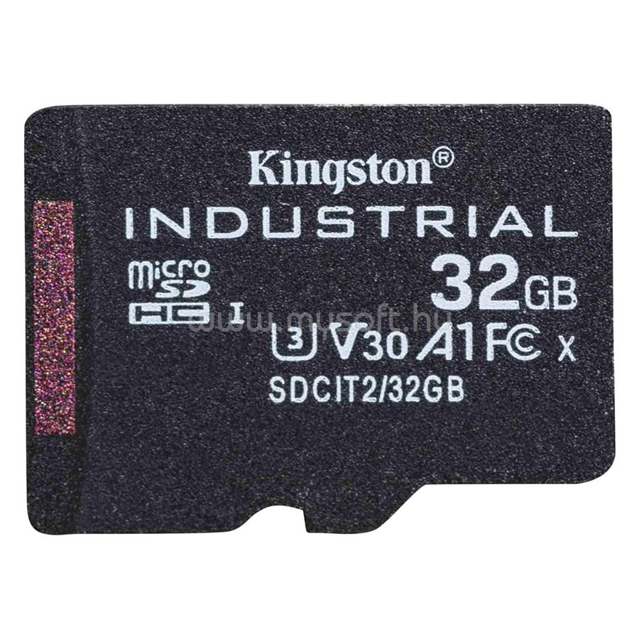 KINGSTON Industrial MicroSDHC 32GB Class 10, UHS-I, U3, V30, A1 memóriakártya