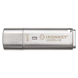 KINGSTON IronKey Locker +50 USB 3.2 64GB pendrive IKLP50/64GB small