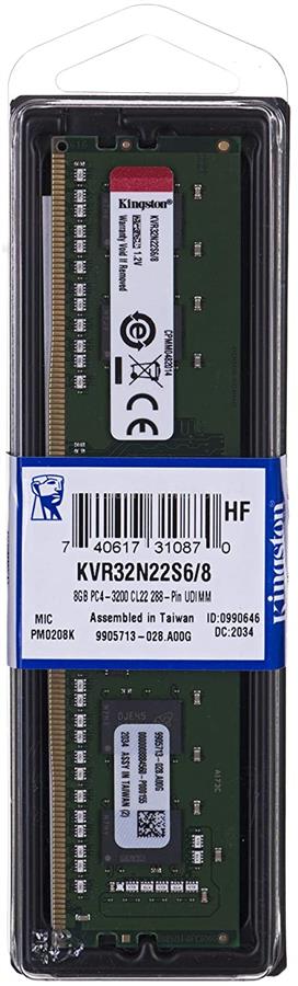 KINGSTON DIMM memória 8GB DDR4 3200MHz CL22