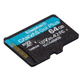 KINGSTON memóriakártya 64GB microSDXC Canvas Go Plus Gen 4 - Class 10, A2, - adapter nélkül SDCG4/64GBSP small