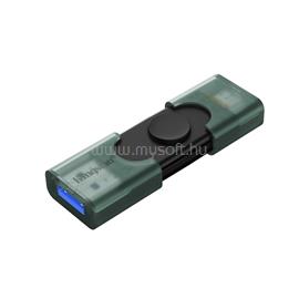 KINGSTON DT DUO pendrive/USB Stick USB 3.2 + Type-C, Gen 1, 256GB FEKETE/SÖTÉTZÖLD DTDEG2/256GB small