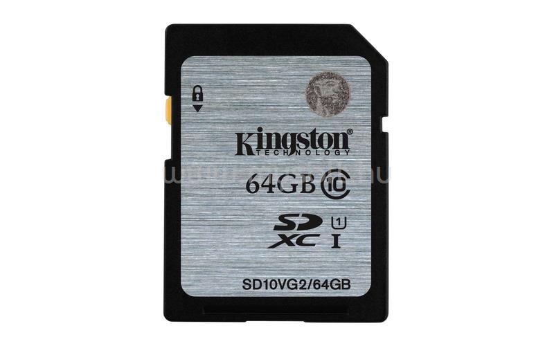 KINGSTON SDXC 64GB Class 10 UHS-I memóriakártya