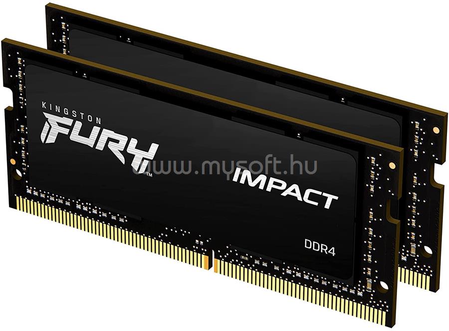 KINGSTON SODIMM memória 2X32GB DDR4 3200MHz CL20 FURY IMPACT BLACK