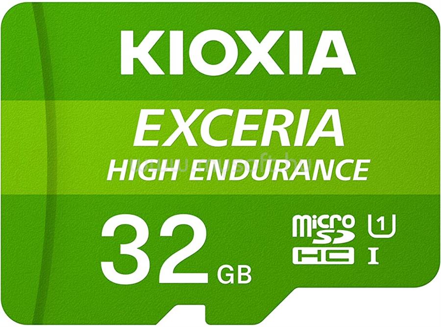 KIOXIA Memóriakártya MicroSDHC 32GB Exceria High Endurance CL10 UHS-I U3 + Adapter (TOSHIBA)